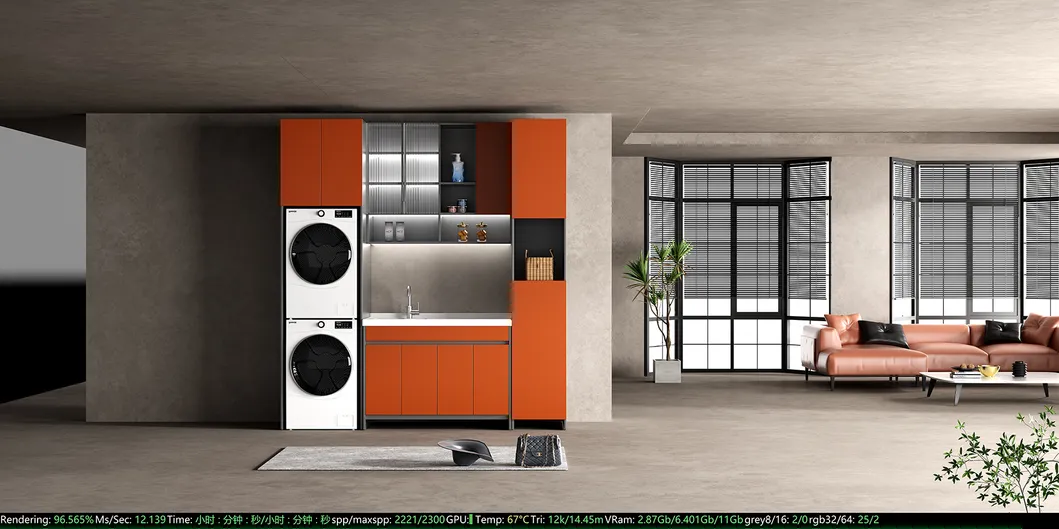 Compact Laundry Cabinet Tower with Vertical Washing Machine Slot and Detergent Storage for Tight Spaces