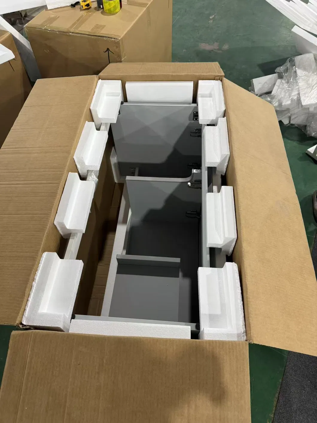 Compact Laundry Cabinet Tower with Vertical Washing Machine Slot and Detergent Storage for Tight Spaces