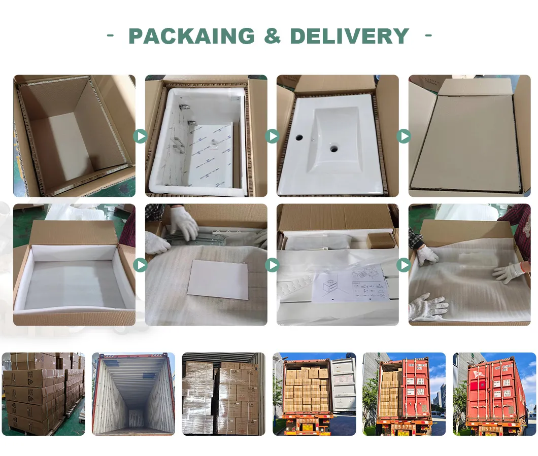 French Oak Style Grille Bathroom Cabinet with Above Counter Basin