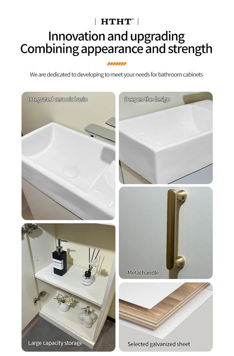 Small Apartment Small Bathroom Cabinet with European Style Sanitary Ware Bathroom Vanity