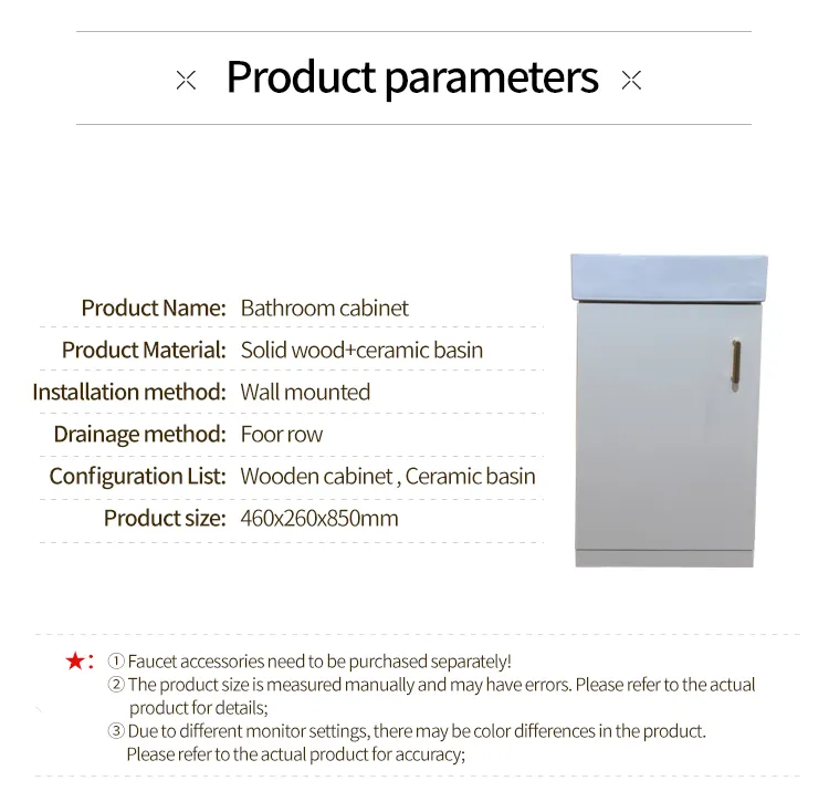 Small Apartment Small Bathroom Cabinet with European Style Sanitary Ware Bathroom Vanity