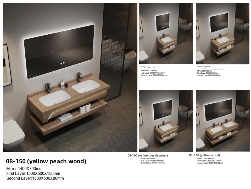 Luxury Integrated Basin, Washbasin, Rock Slab Countertop, Washbasin Bathroom Cabinet