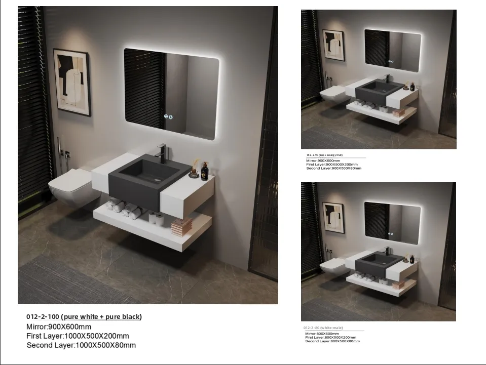 Luxury Integrated Basin, Washbasin, Rock Slab Countertop, Washbasin Bathroom Cabinet