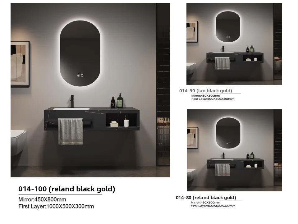 Luxury Integrated Basin, Washbasin, Rock Slab Countertop, Washbasin Bathroom Cabinet
