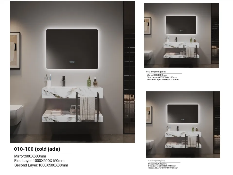 Luxury Integrated Basin, Washbasin, Rock Slab Countertop, Washbasin Bathroom Cabinet