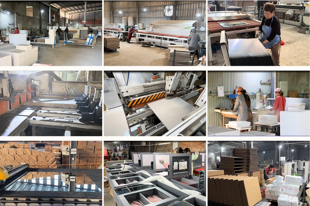 Modern Wholesale Price Home Decoration Customized Wooden Shape Sintered Stone Rectangular Bathroom Vanity