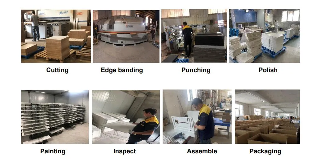 Vanities Home Free Standing MDF White Melamine Bathroom Furniture Door Cabinet