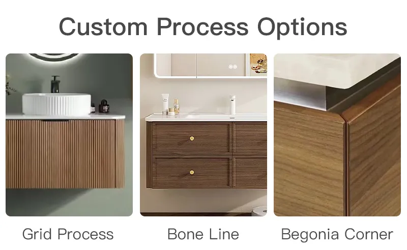 Wall Mounted Stone Vanity Single Sink for Hotel Bathroom