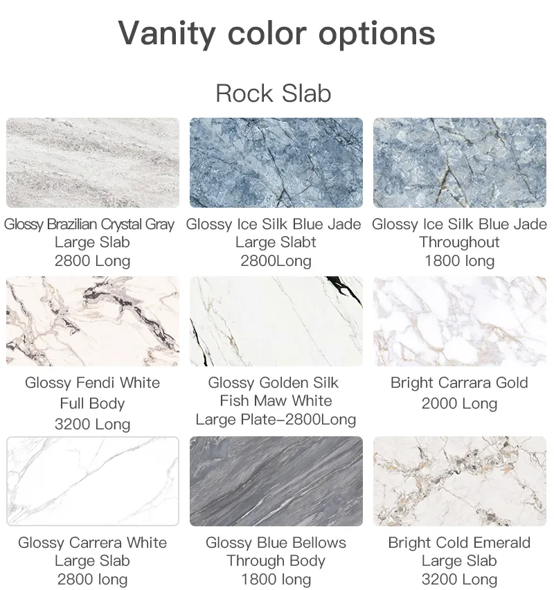 Wall Mounted Stone Vanity Single Sink for Hotel Bathroom