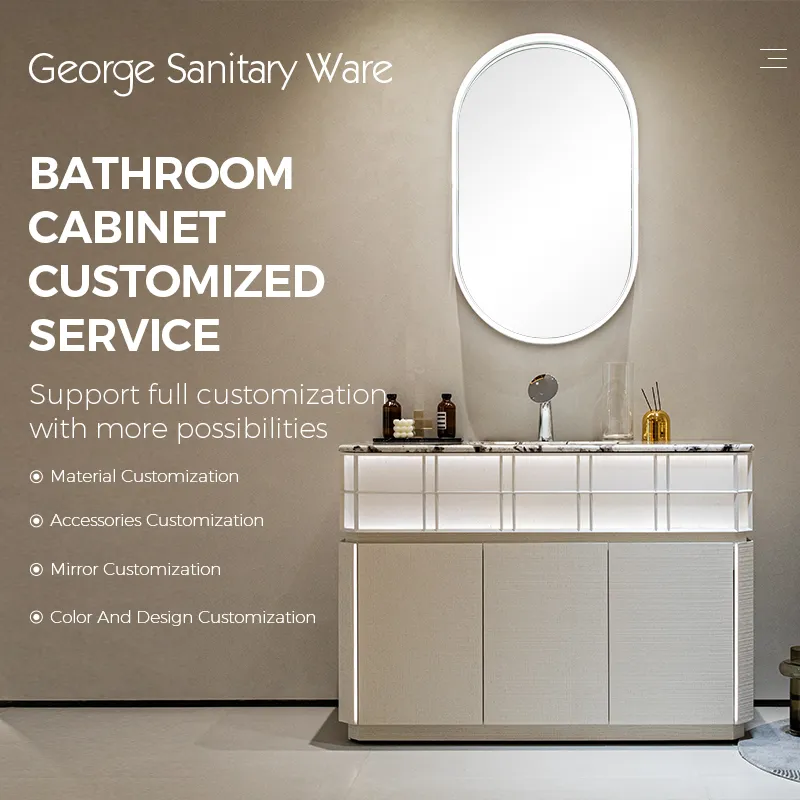 Wall Mounted Stone Vanity Single Sink for Hotel Bathroom