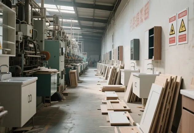 Big Size Water-Proof PVC Painted Floor Standing Bathroom furniture Vanities Cabinets 1101