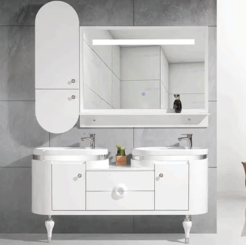 Big Size Water-Proof PVC Painted Floor Standing Bathroom furniture Vanities Cabinets 1101