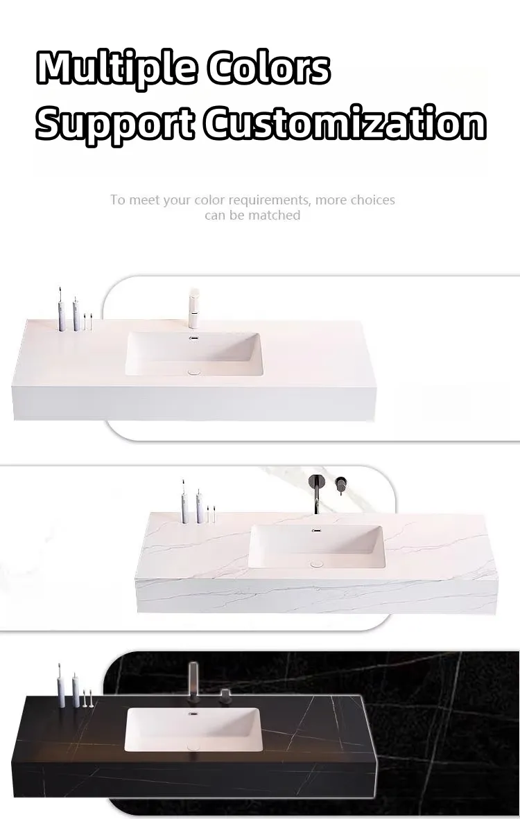Marble Bathroom Vanity Wash Basin Cabinets with Elegant Mirror for Your Modern Bath Space