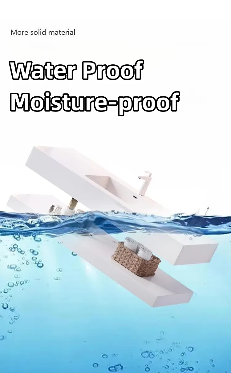 Marble Bathroom Vanity Wash Basin Cabinets with Elegant Mirror for Your Modern Bath Space