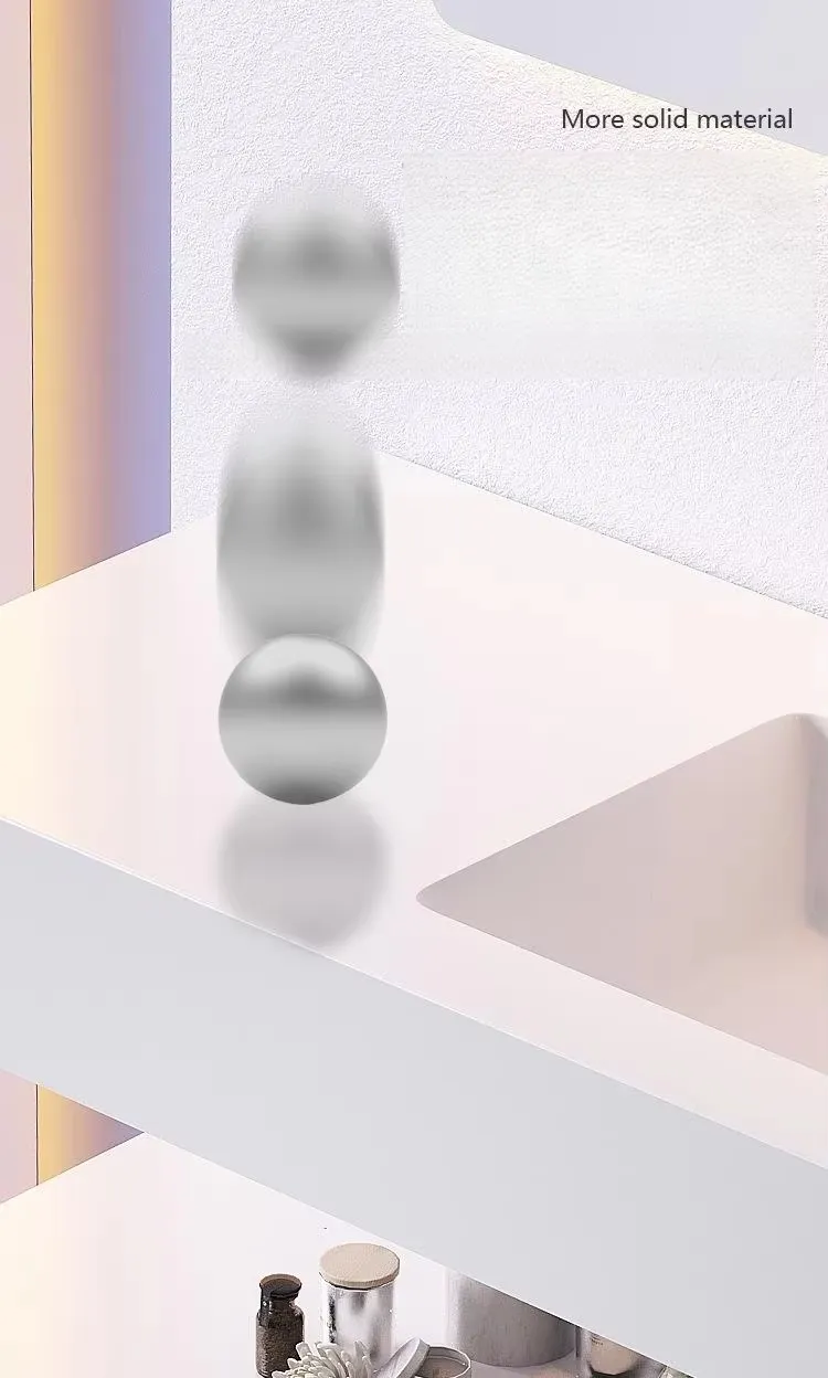 Marble Bathroom Vanity Wash Basin Cabinets with Elegant Mirror for Your Modern Bath Space