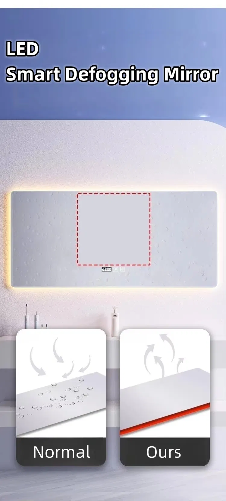 Marble Bathroom Vanity Wash Basin Cabinets with Elegant Mirror for Your Modern Bath Space