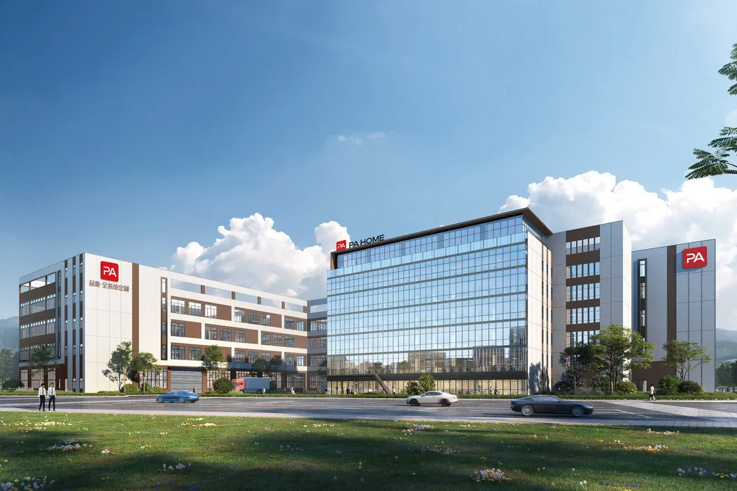 PA Bathroom Furniture Luxury Double Basin Vanity Sink PVC Storage Bathroom Cabinet