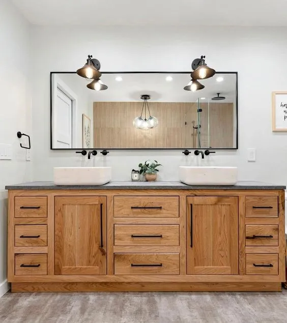 Cbmmart High End Shaker Solid Wood 5FT Plywood Sintered Stone Bathroom Vanity