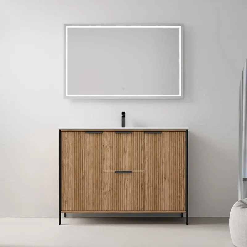 Eco-Certified Customizable Foor Standing European Style Bathroom Vanity