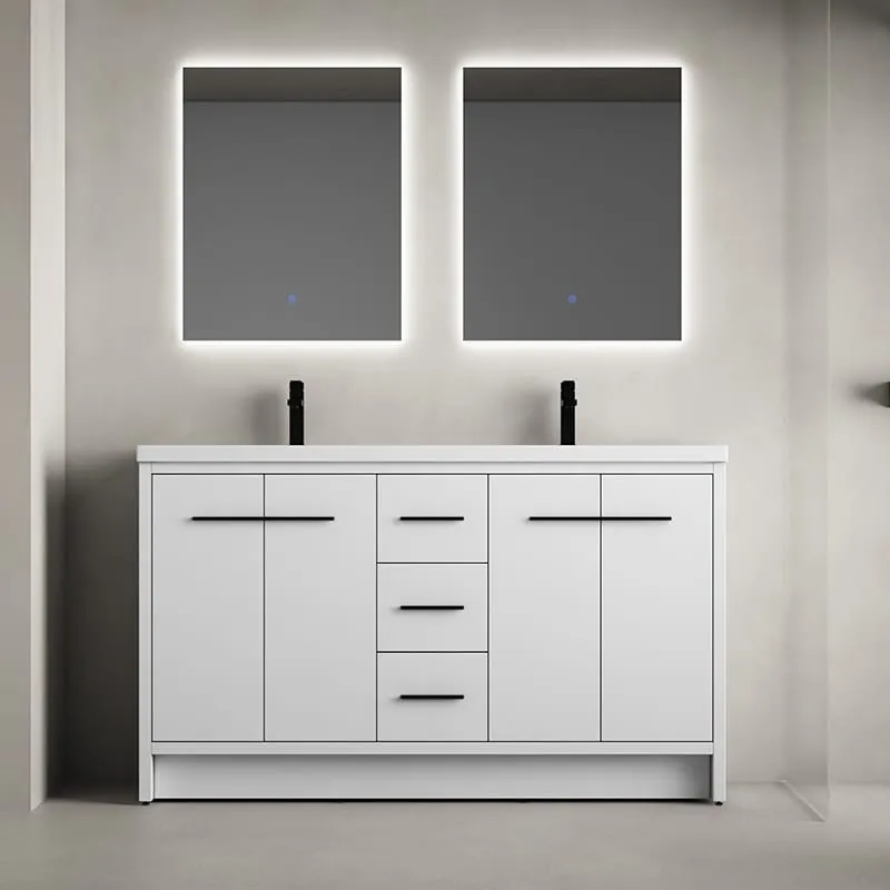 Eco-Certified Customizable Foor Standing European Style Bathroom Vanity