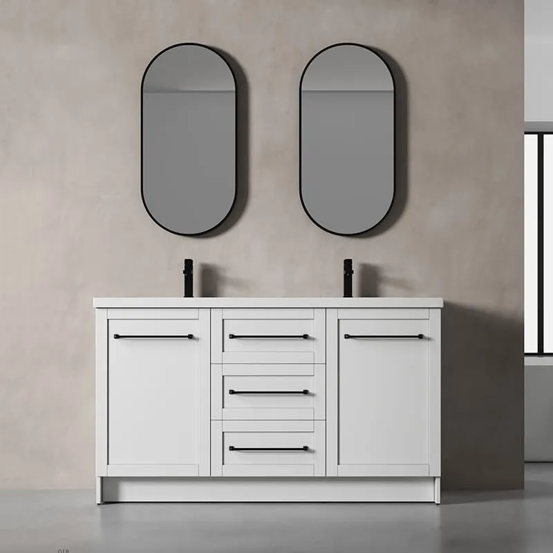 Eco-Certified Customizable Foor Standing European Style Bathroom Vanity
