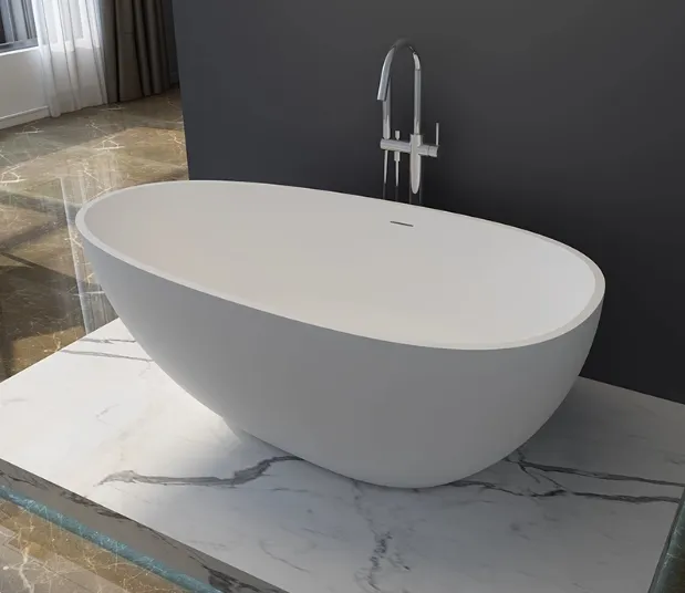 Factory Hot Sale Modern Phantom Pearl Freestanding Pure Acrylic Stone SPA Bathroom Bathtub Hot Tub for Hotel and Family