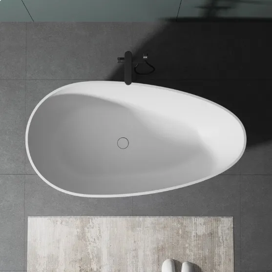 Factory Hot Sale Modern Phantom Pearl Freestanding Pure Acrylic Stone SPA Bathroom Bathtub Hot Tub for Hotel and Family