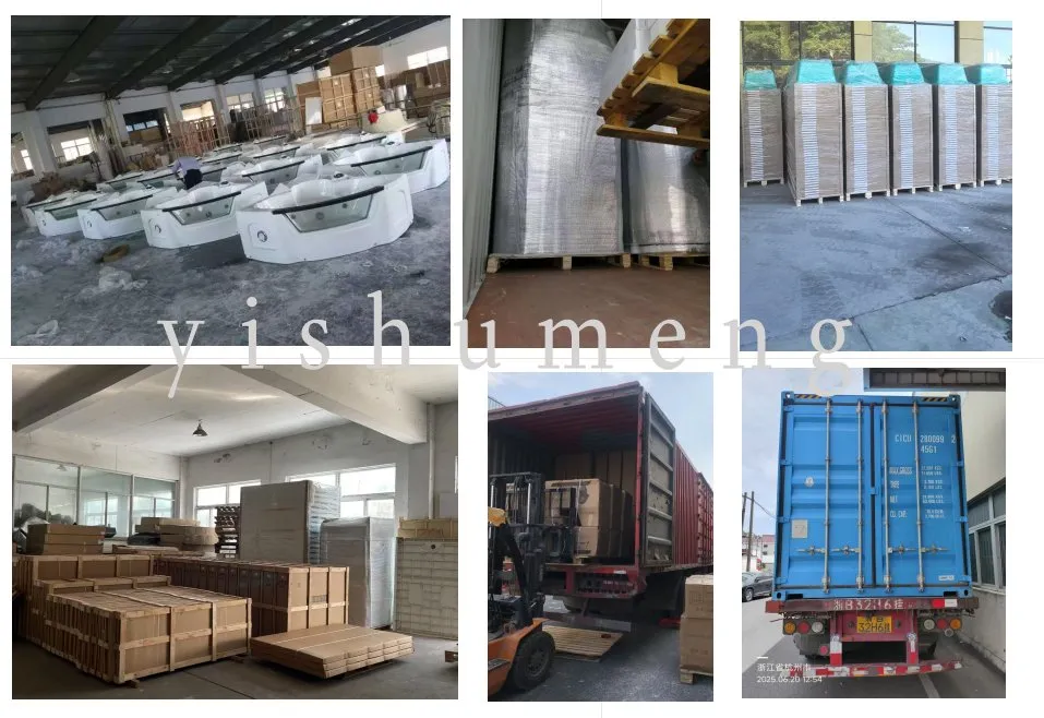 Glass Window Massage Bathtub Acrylic Material for Corner Bathing