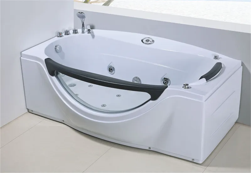 Glass Window Massage Bathtub Acrylic Material for Corner Bathing