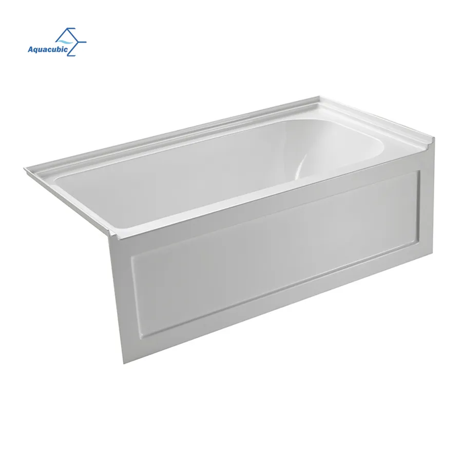 Common Size Left Drain Acrylic Soaking Bath Skirt Tubs for Hotel Project at Low Price