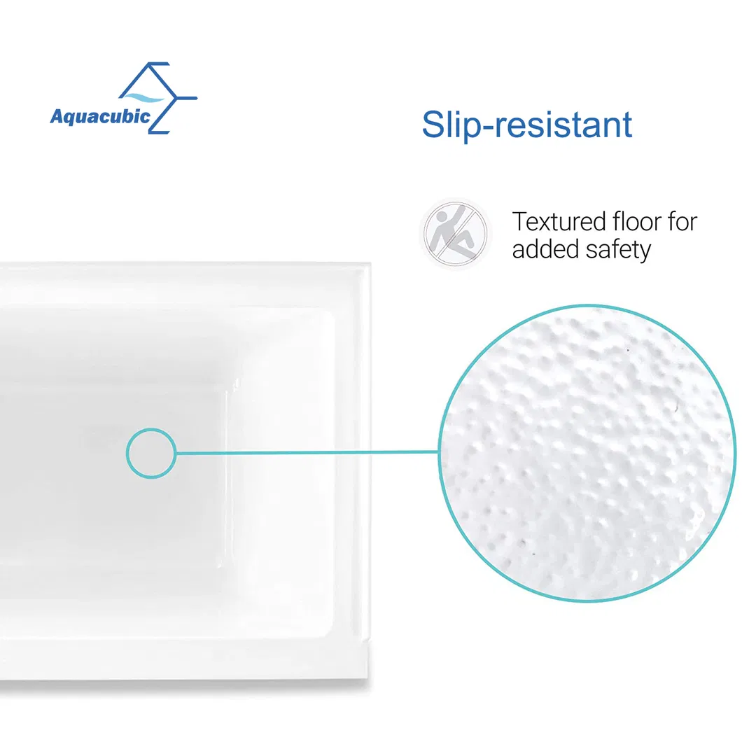 Common Size Left Drain Acrylic Soaking Bath Skirt Tubs for Hotel Project at Low Price