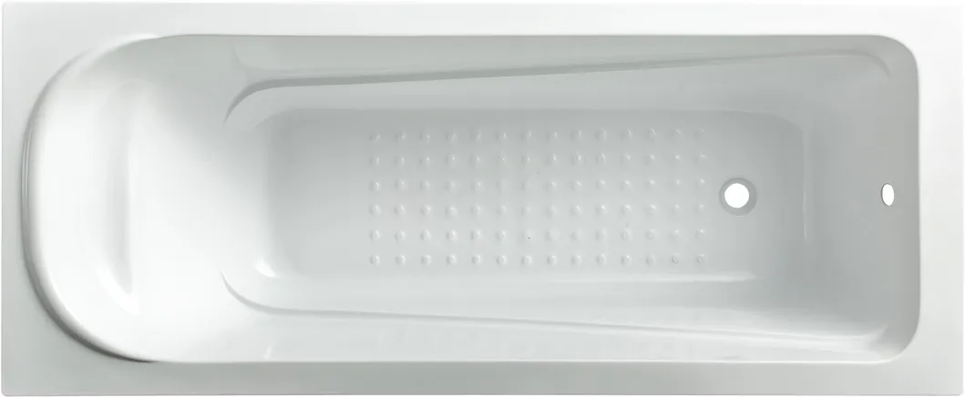 Bathroom Indoor White Rectangle Drop in Simple Design Bathtub