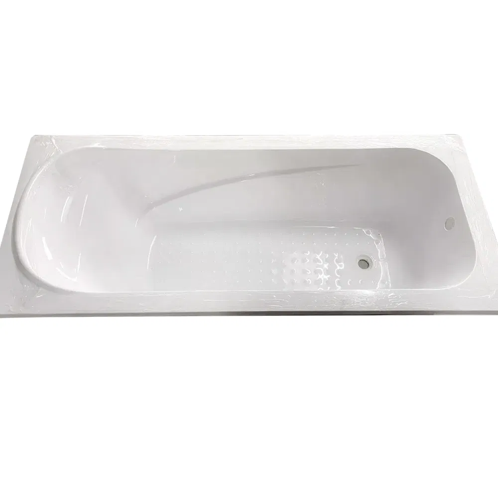 Bathroom Indoor White Rectangle Drop in Simple Design Bathtub
