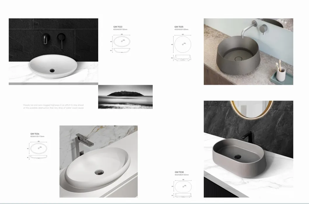 Acrylic Wash Basin for Kitchen Sink Vanity