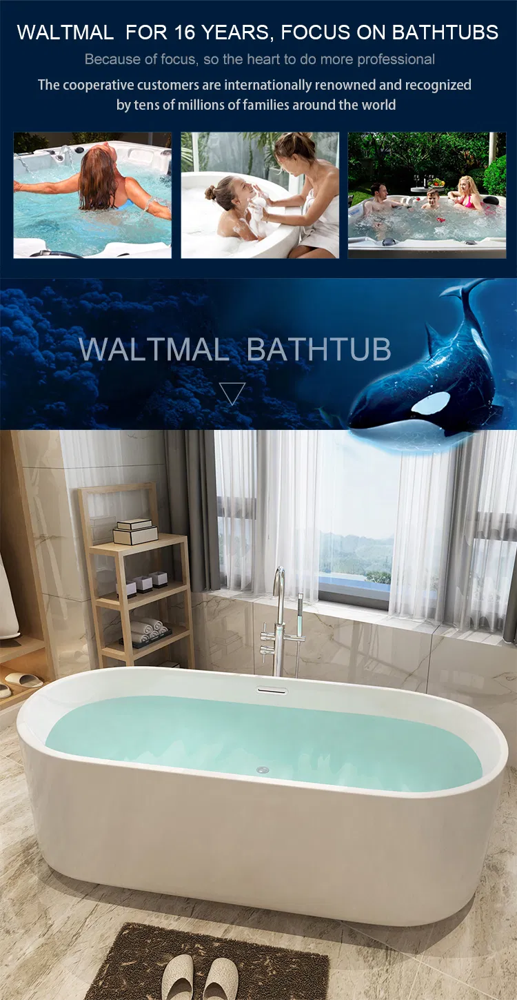 Stacking Packing Modern White Bath Tub Acrylic Free Standing Bathtub