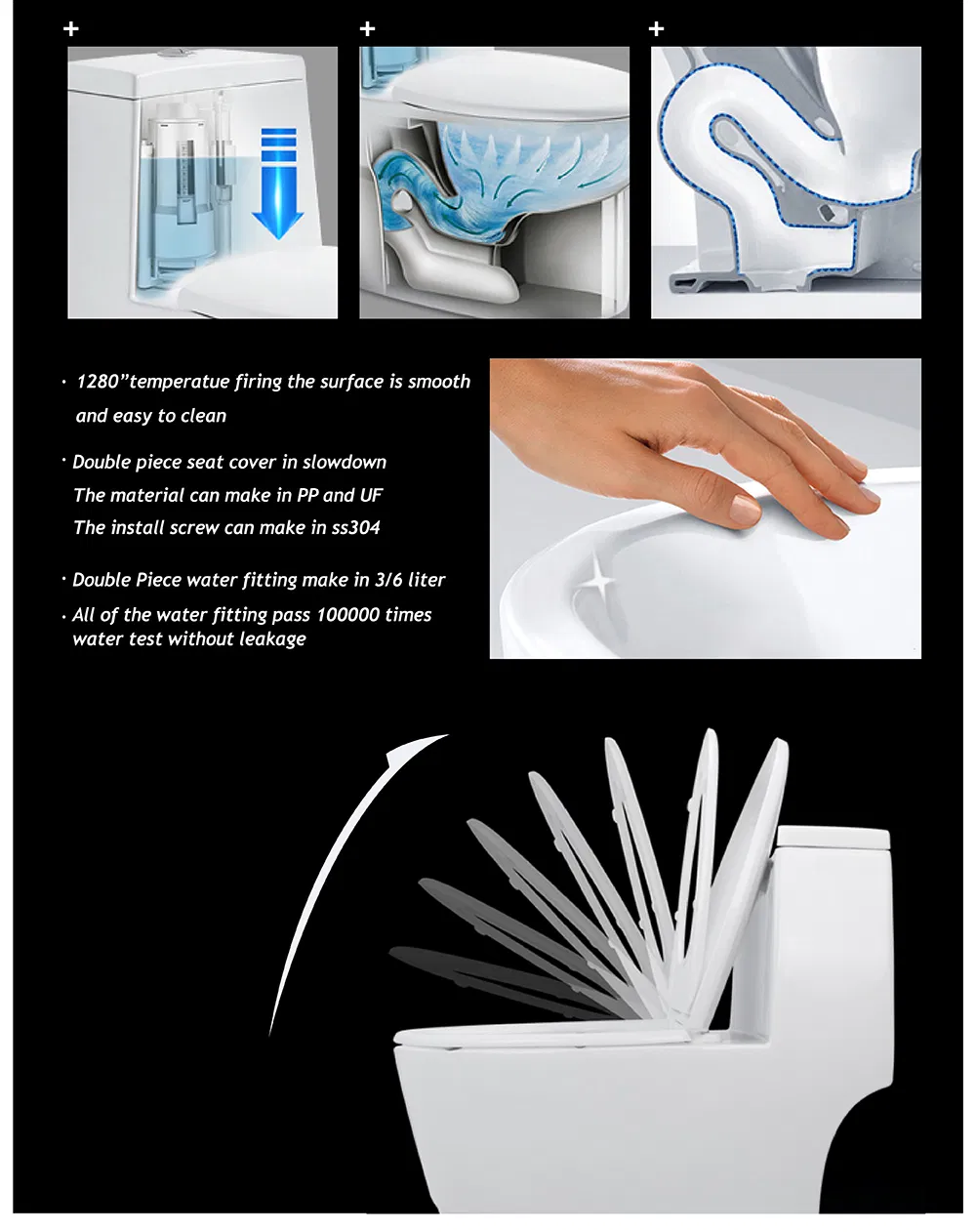 Hot Sale Chaozhou Factory Wc Water Closet One Piece Toilet