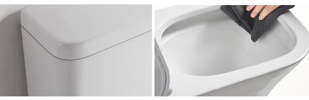 Ortonbath Modern Square Shape Ceramic Bathroom Toilet Suit Toilet Set Bathroom Set Toilet with Three Hole Argentina Bidet Toilet Bowl Set