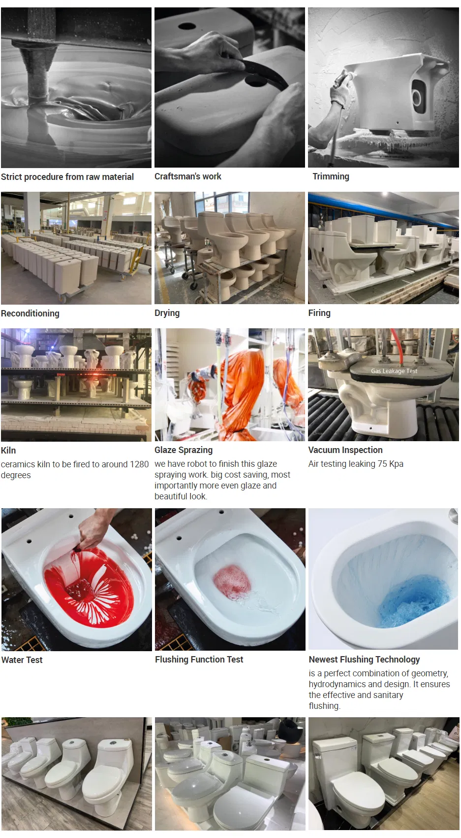 Ortonbath Modern Square Shape Ceramic Bathroom Toilet Suit Toilet Set Bathroom Set Toilet with Three Hole Argentina Bidet Toilet Bowl Set