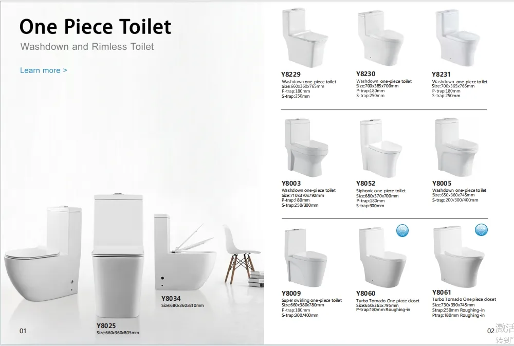 Watermark Toilet Ceramic Toilet Bowl P Trap Two Piece Toliet for Bathroom