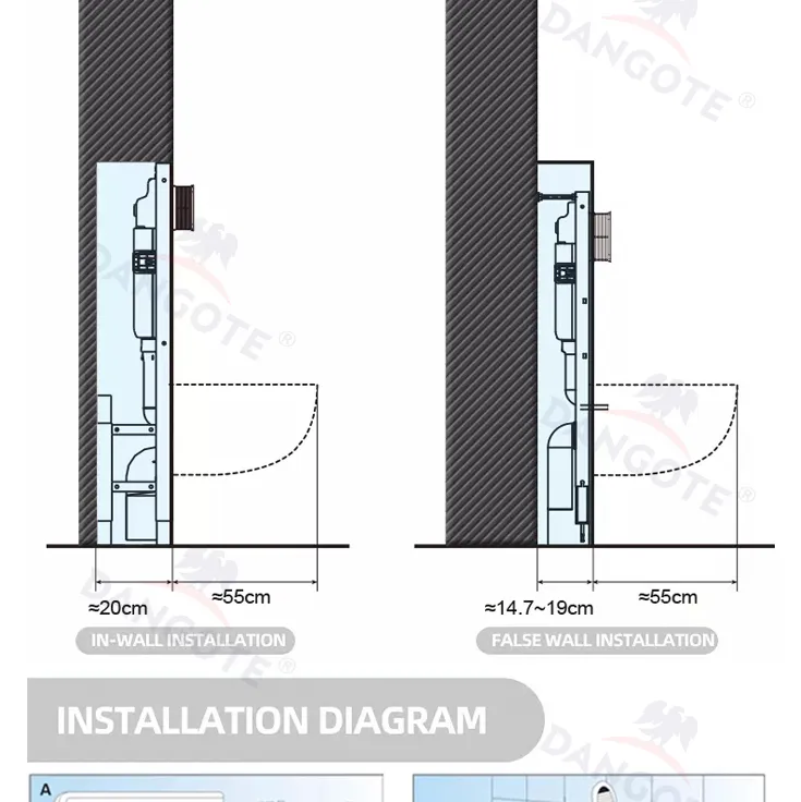 Self-Cleaning Bathroom Ceramic Round P-Trap Wall Hung Chaozhou Sanitary Toilet