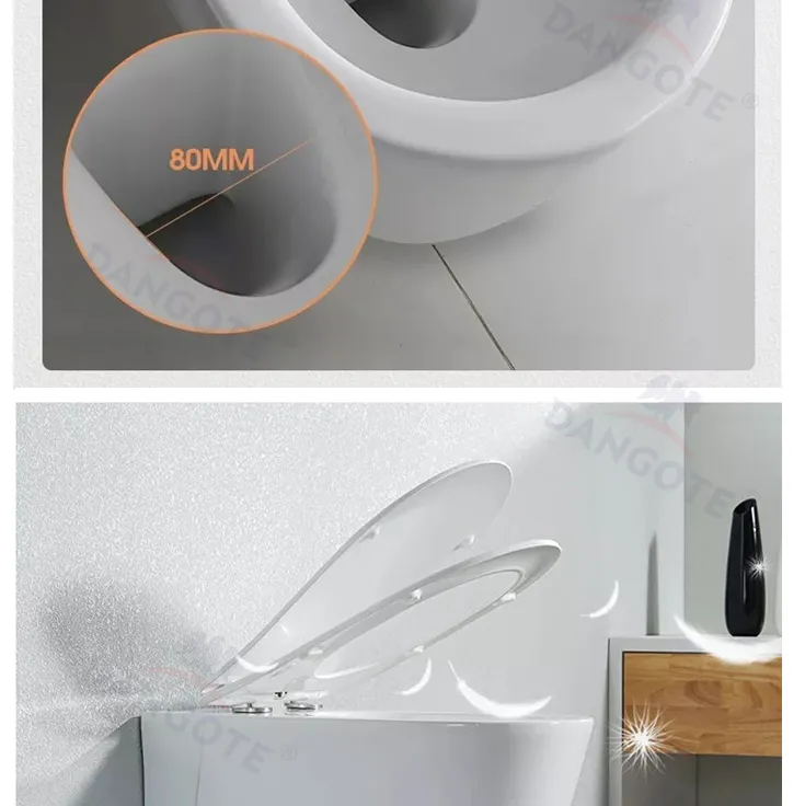 Self-Cleaning Bathroom Ceramic Round P-Trap Wall Hung Chaozhou Sanitary Toilet