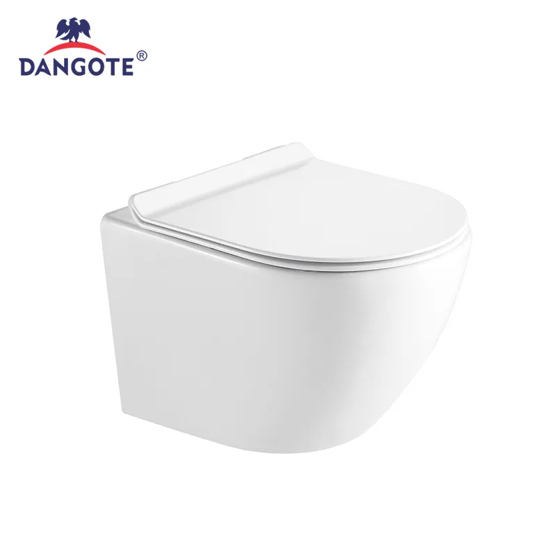 Self-Cleaning Bathroom Ceramic Round P-Trap Wall Hung Chaozhou Sanitary Toilet