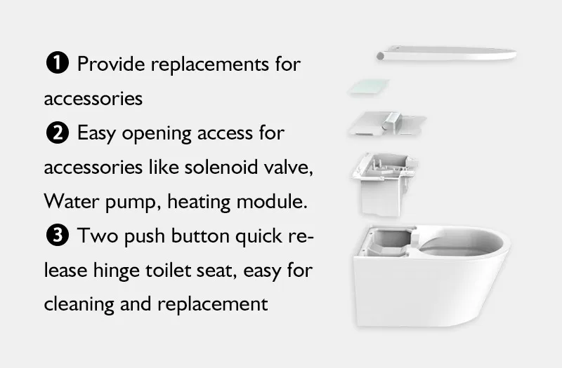 Bathrooms Wall Mounted Smart Toilet Integrated Bidet Smart Wall-Hung One Piece Toilet