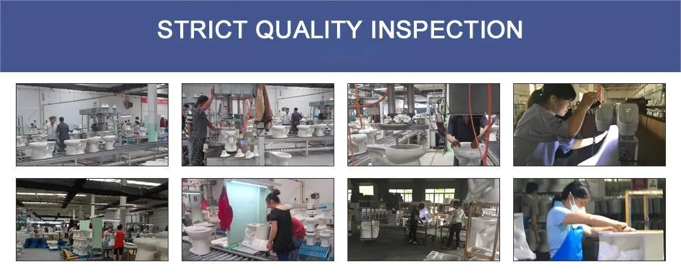 Watermark Ceramic Commode P-Trap Rimless Bathroom Two Piece Toilet with UF Seats