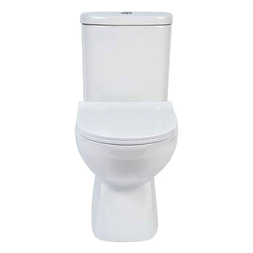 Watermark Ceramic Commode P-Trap Rimless Bathroom Two Piece Toilet with UF Seats