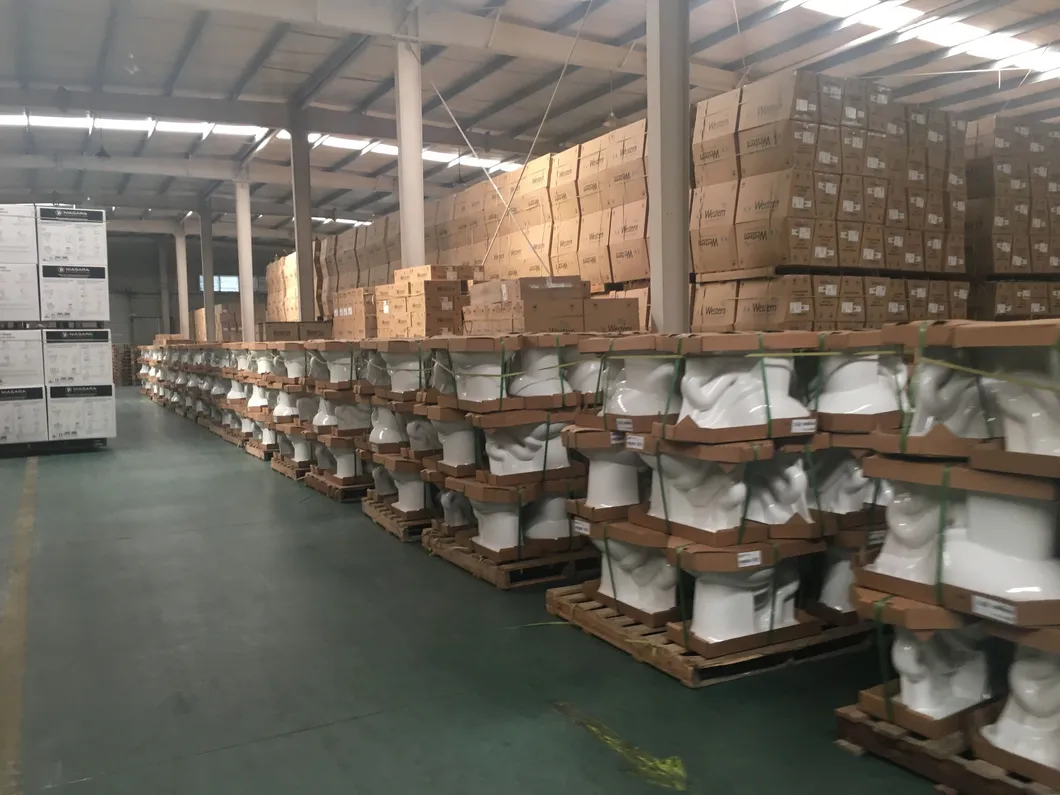 Watermark Ceramic Commode P-Trap Rimless Bathroom Two Piece Toilet with UF Seats