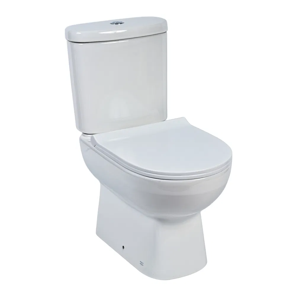 Watermark Ceramic Commode P-Trap Rimless Bathroom Two Piece Toilet with UF Seats