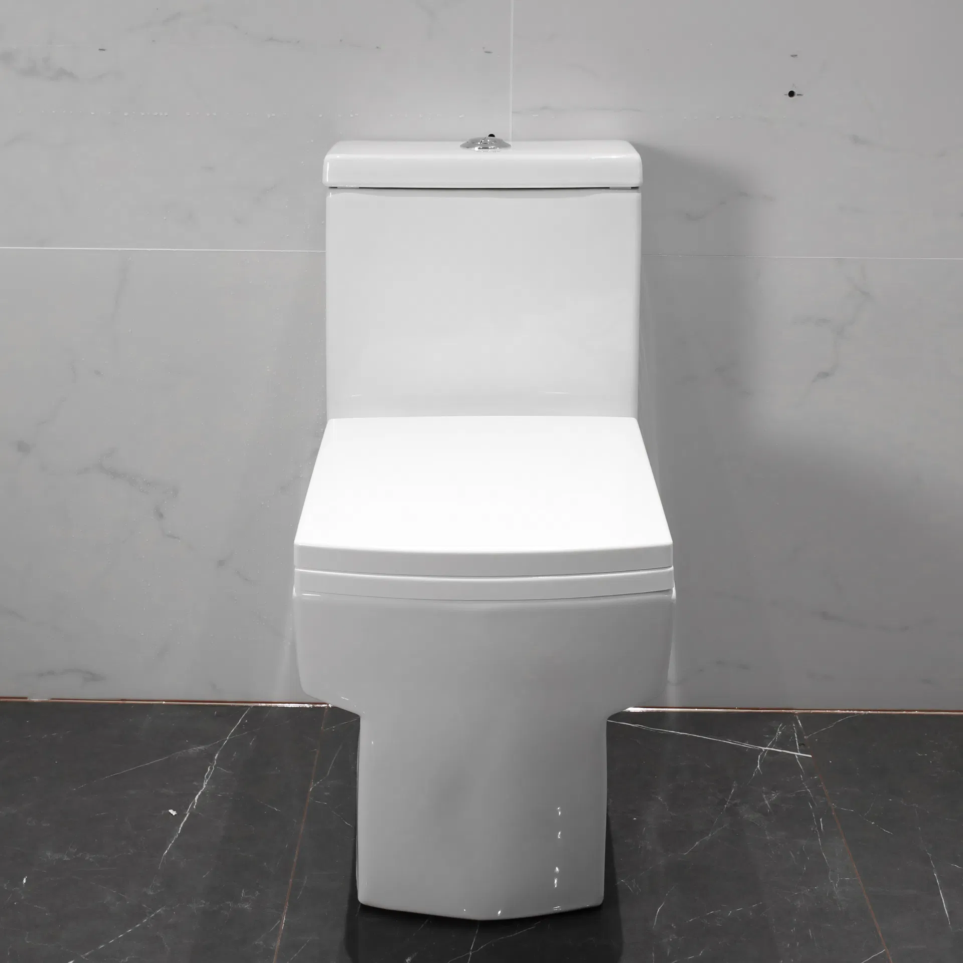 Elegant Two Piece Ceramic Toilet for Stylish Apartment Bathroom Spaces