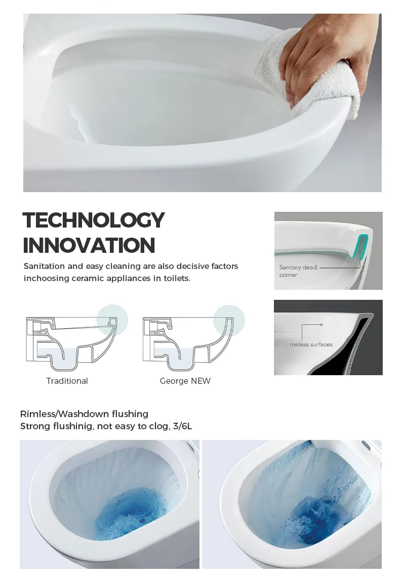 Elegant Two Piece Ceramic Toilet for Stylish Apartment Bathroom Spaces