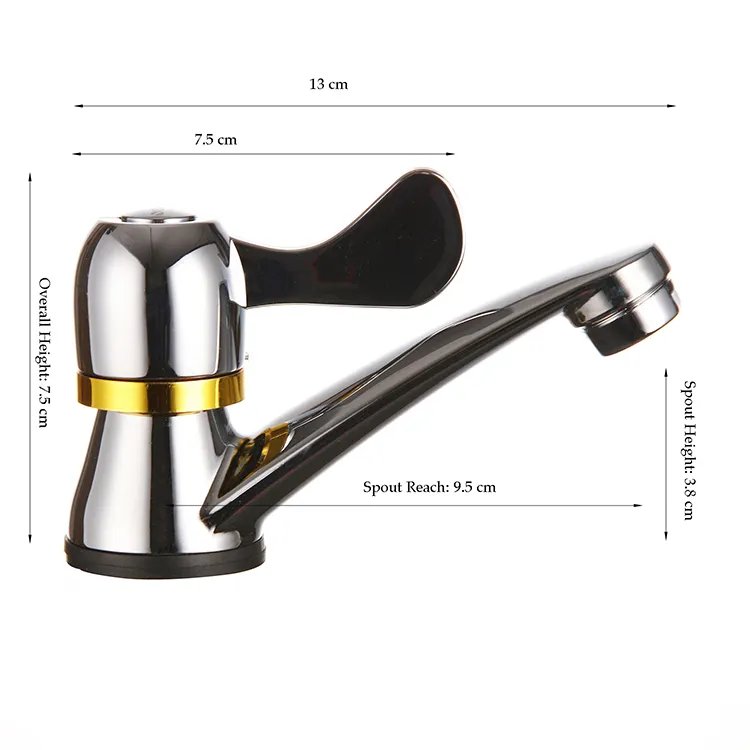 Bathroom Modern Sink Deck Mounted Zinc Alloy Cold Water Wash Basin Faucet Toilet Sink Tap